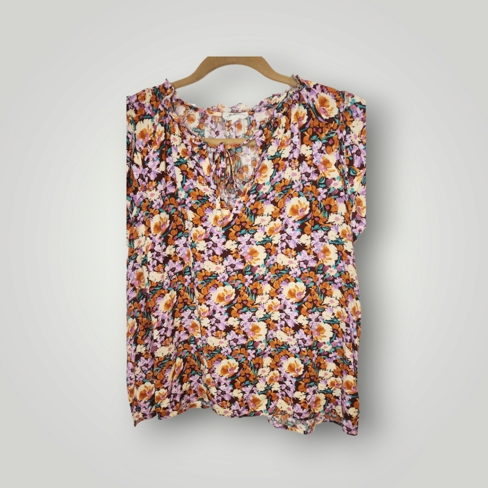 ee.some Floral Print Women's Top size small - Picture 4 of 12